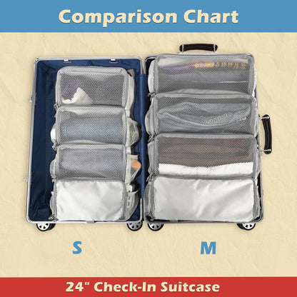 Travel Hanging Packing Cubes with 2 Hooks Hanging Shelves for Luggage Organizers Portable Compression 4 Shelf Closet Carry-on Suitcases Organizers, Small, Black