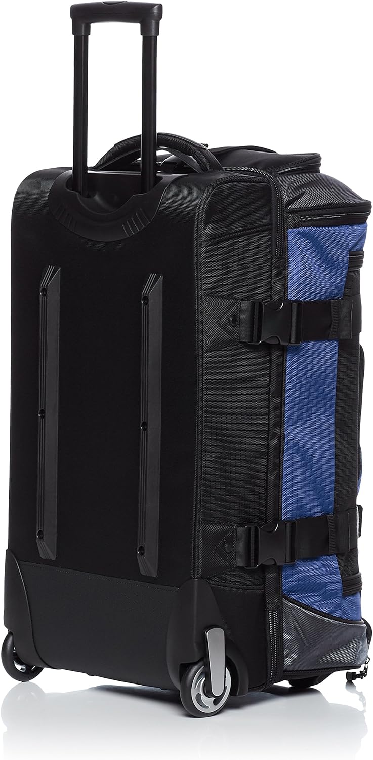 35-inch Large Rolling Duffel Bag with Wheels and Handle, Travel Duffle with Durable Ripstop Polyester Material, 2 Layers of Storage Space, Multiple Interior and Exterior Pockets, Black
