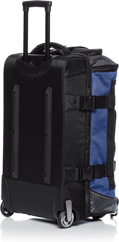 35-inch Large Rolling Duffel Bag with Wheels and Handle, Travel Duffle with Durable Ripstop Polyester Material, 2 Layers of Storage Space, Multiple Interior and Exterior Pockets, Black