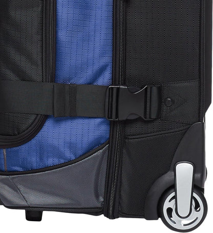 35-inch Large Rolling Duffel Bag with Wheels and Handle, Travel Duffle with Durable Ripstop Polyester Material, 2 Layers of Storage Space, Multiple Interior and Exterior Pockets, Black