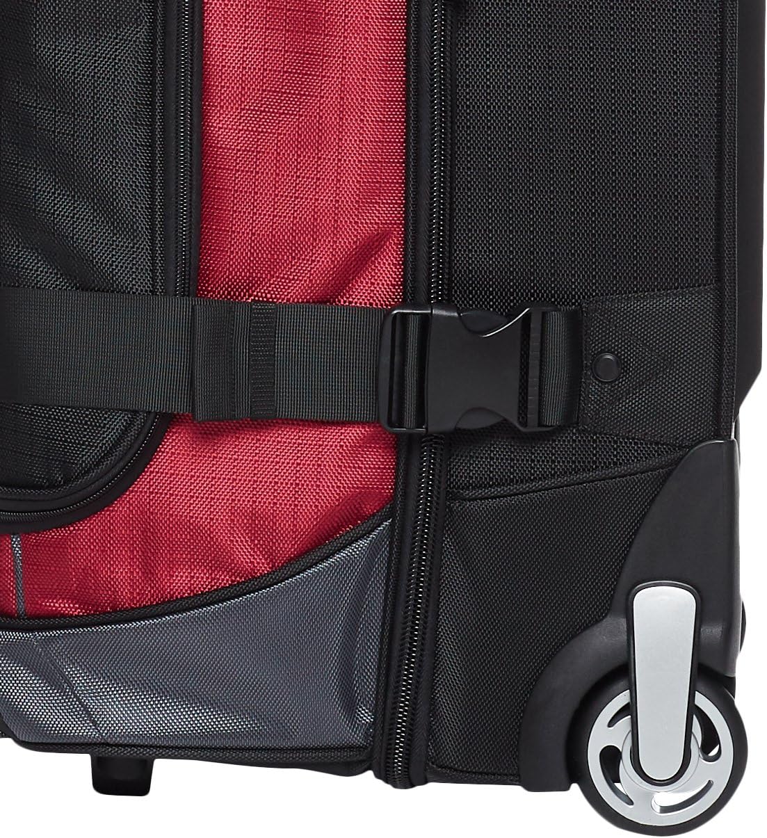 35-inch Large Rolling Duffel Bag with Wheels and Handle, Travel Duffle with Durable Ripstop Polyester Material, 2 Layers of Storage Space, Multiple Interior and Exterior Pockets, Black
