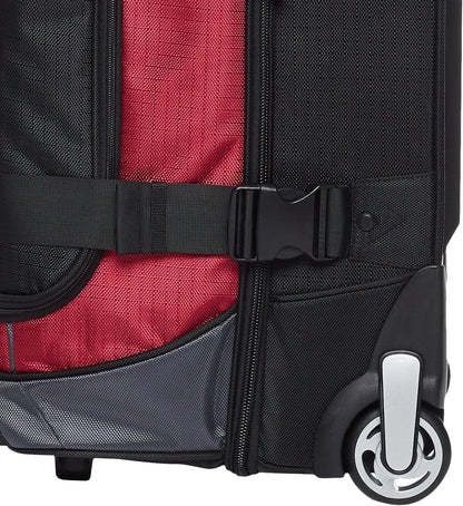 35-inch Large Rolling Duffel Bag with Wheels and Handle, Travel Duffle with Durable Ripstop Polyester Material, 2 Layers of Storage Space, Multiple Interior and Exterior Pockets, Black