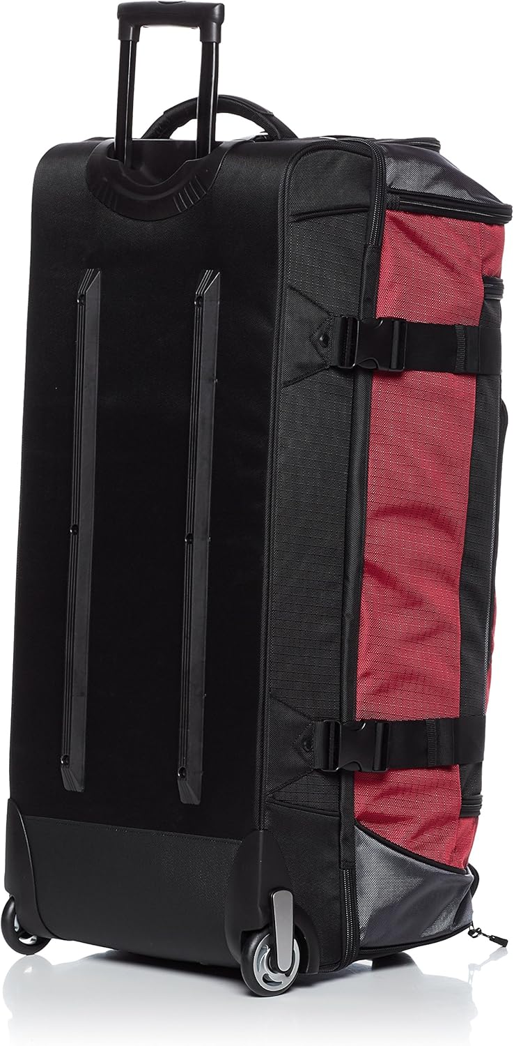 35-inch Large Rolling Duffel Bag with Wheels and Handle, Travel Duffle with Durable Ripstop Polyester Material, 2 Layers of Storage Space, Multiple Interior and Exterior Pockets, Black