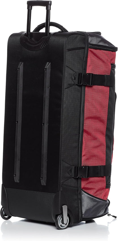 35-inch Large Rolling Duffel Bag with Wheels and Handle, Travel Duffle with Durable Ripstop Polyester Material, 2 Layers of Storage Space, Multiple Interior and Exterior Pockets, Black