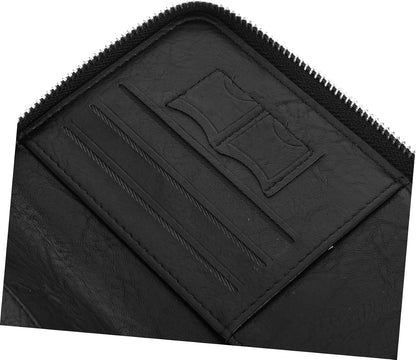 Travel Document Organizer Zipper Passport Holder for Travel Family, Lightweight Pu Leather Wallet with Multiple Compartments, Spacious Organization for International Trips