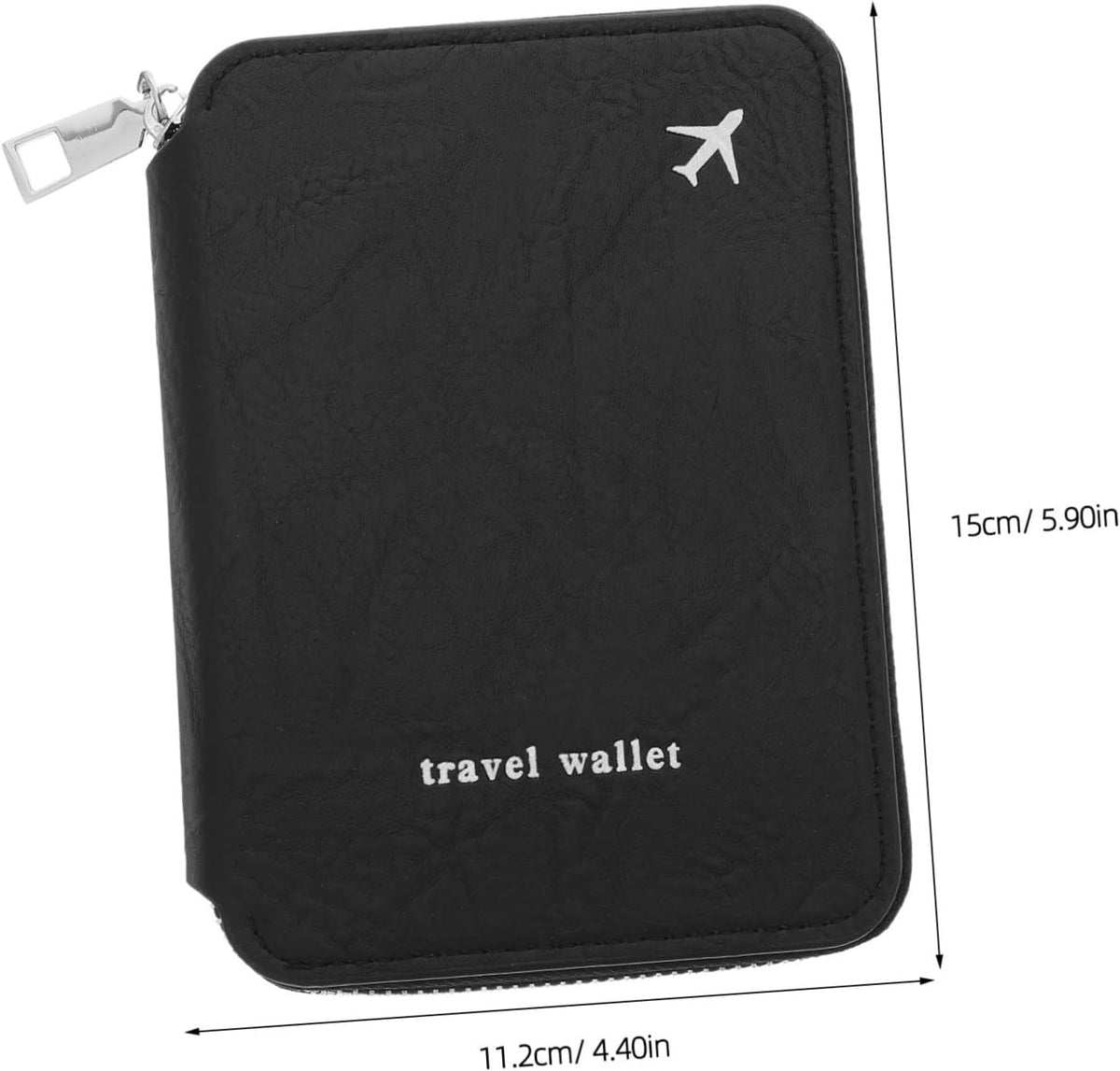 Travel Document Organizer Zipper Passport Holder for Travel Family, Lightweight Pu Leather Wallet with Multiple Compartments, Spacious Organization for International Trips