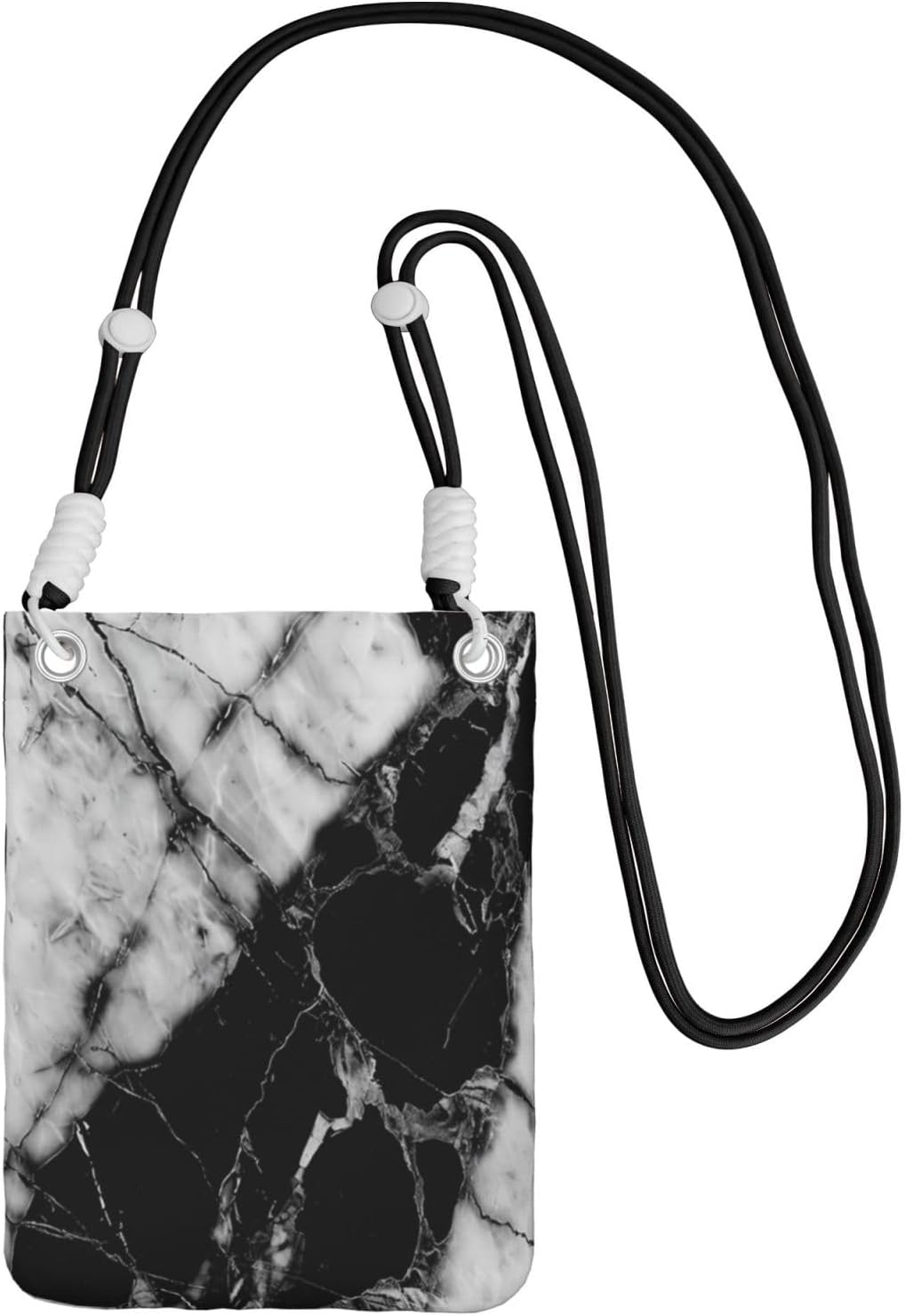 Women's Crossbody Phone Bag, Black Shoulder Strap, Adjustable Shoulder Strap, Vintage Sea Turtle Pattern