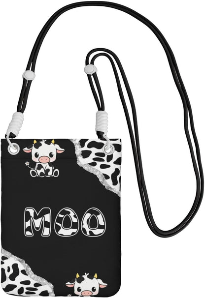 Women's Crossbody Phone Bag, Black Shoulder Strap, Adjustable Shoulder Strap, Vintage Sea Turtle Pattern