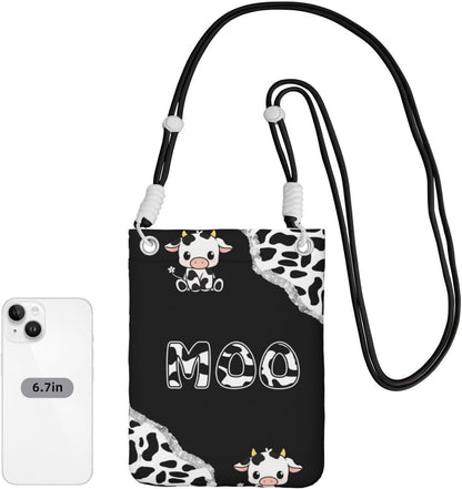 Women's Crossbody Phone Bag, Black Shoulder Strap, Adjustable Shoulder Strap, Vintage Sea Turtle Pattern