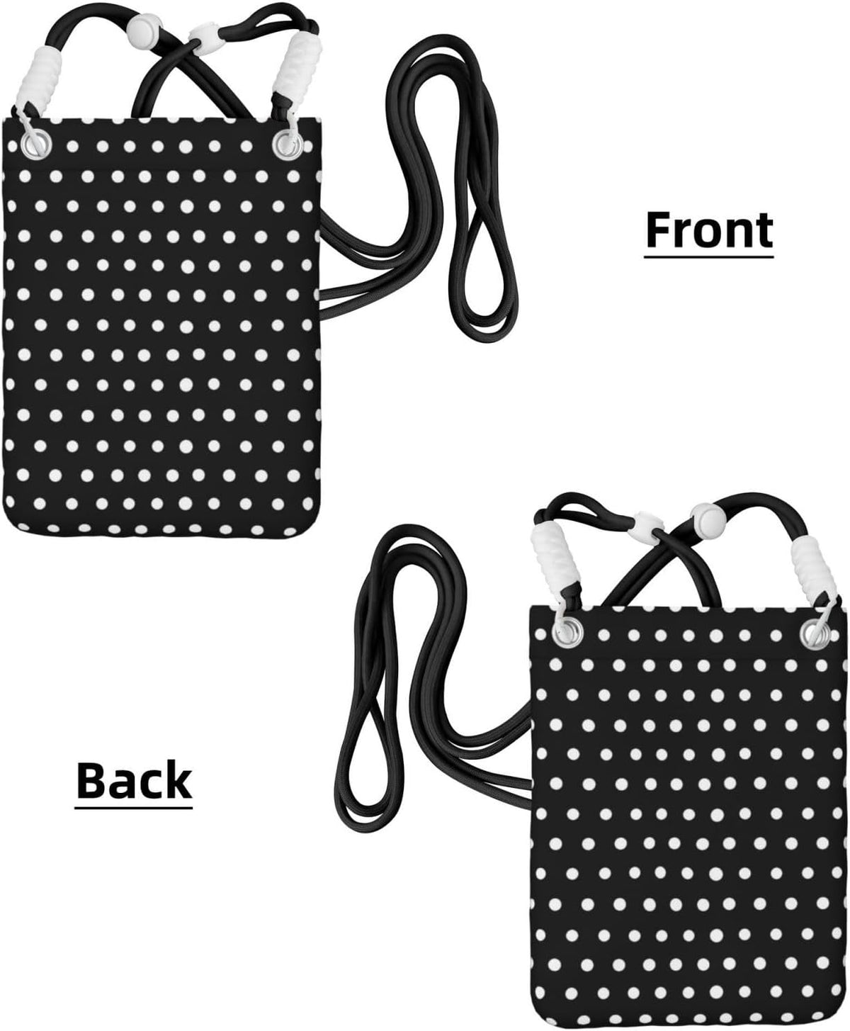 Women's Crossbody Phone Bag, Black Shoulder Strap, Adjustable Shoulder Strap, Vintage Sea Turtle Pattern
