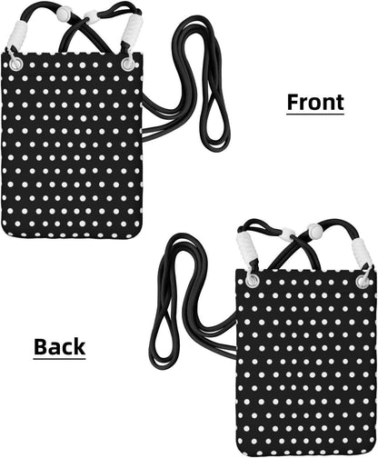 Women's Crossbody Phone Bag, Black Shoulder Strap, Adjustable Shoulder Strap, Vintage Sea Turtle Pattern