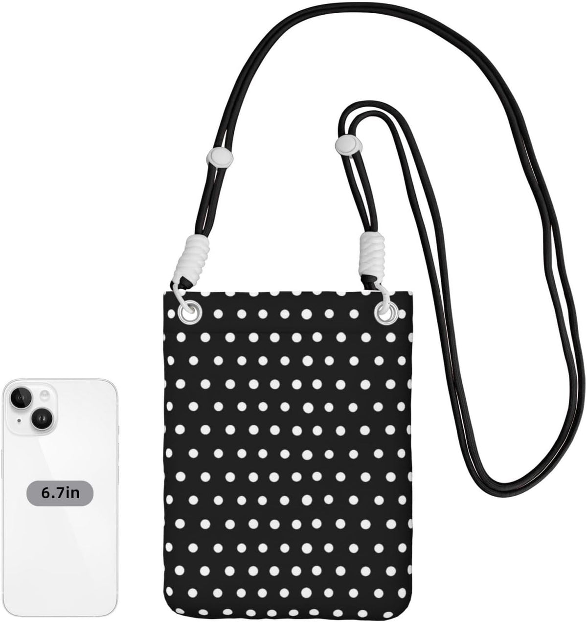 Women's Crossbody Phone Bag, Black Shoulder Strap, Adjustable Shoulder Strap, Vintage Sea Turtle Pattern