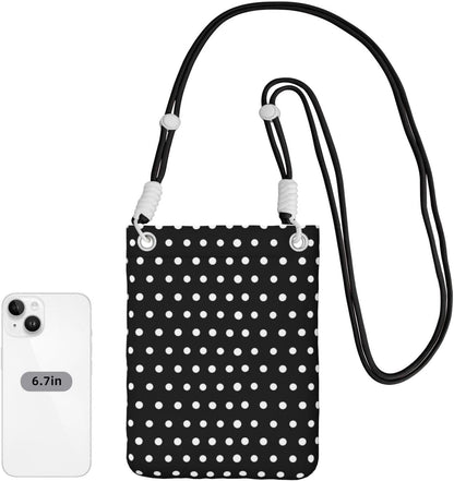 Women's Crossbody Phone Bag, Black Shoulder Strap, Adjustable Shoulder Strap, Vintage Sea Turtle Pattern