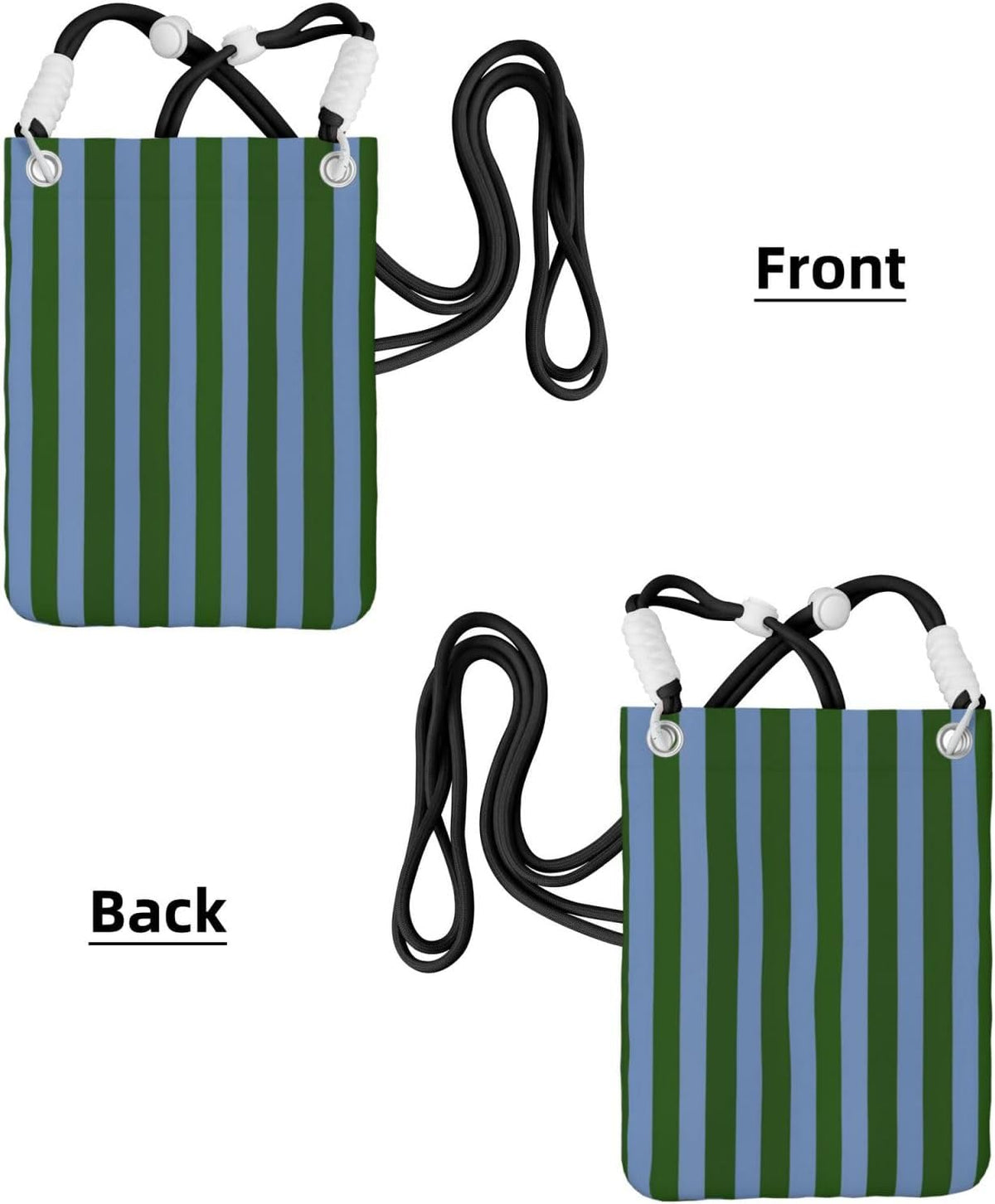 Women's Crossbody Phone Bag, Black Shoulder Strap, Adjustable Shoulder Strap, Vintage Sea Turtle Pattern