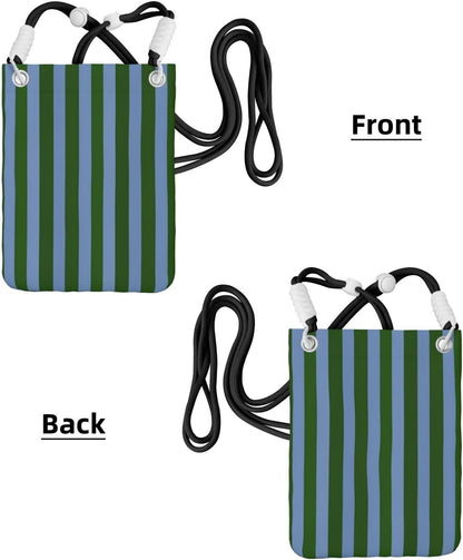 Women's Crossbody Phone Bag, Black Shoulder Strap, Adjustable Shoulder Strap, Vintage Sea Turtle Pattern