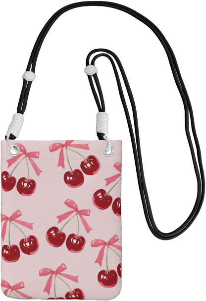Women's Crossbody Phone Bag, Black Shoulder Strap, Adjustable Shoulder Strap, Vintage Sea Turtle Pattern