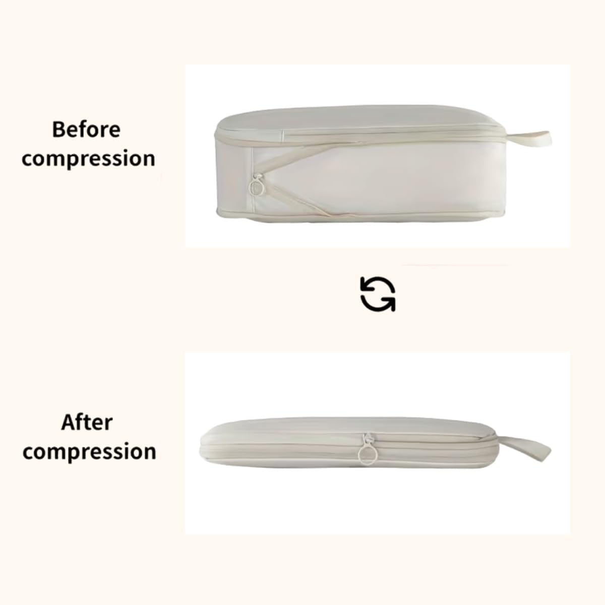 6PCS Compression Packing Cubes Set - Durable & Easy-Clean Travel Storage Bags for Luggage, New Year/Valentine’s Gift, Black