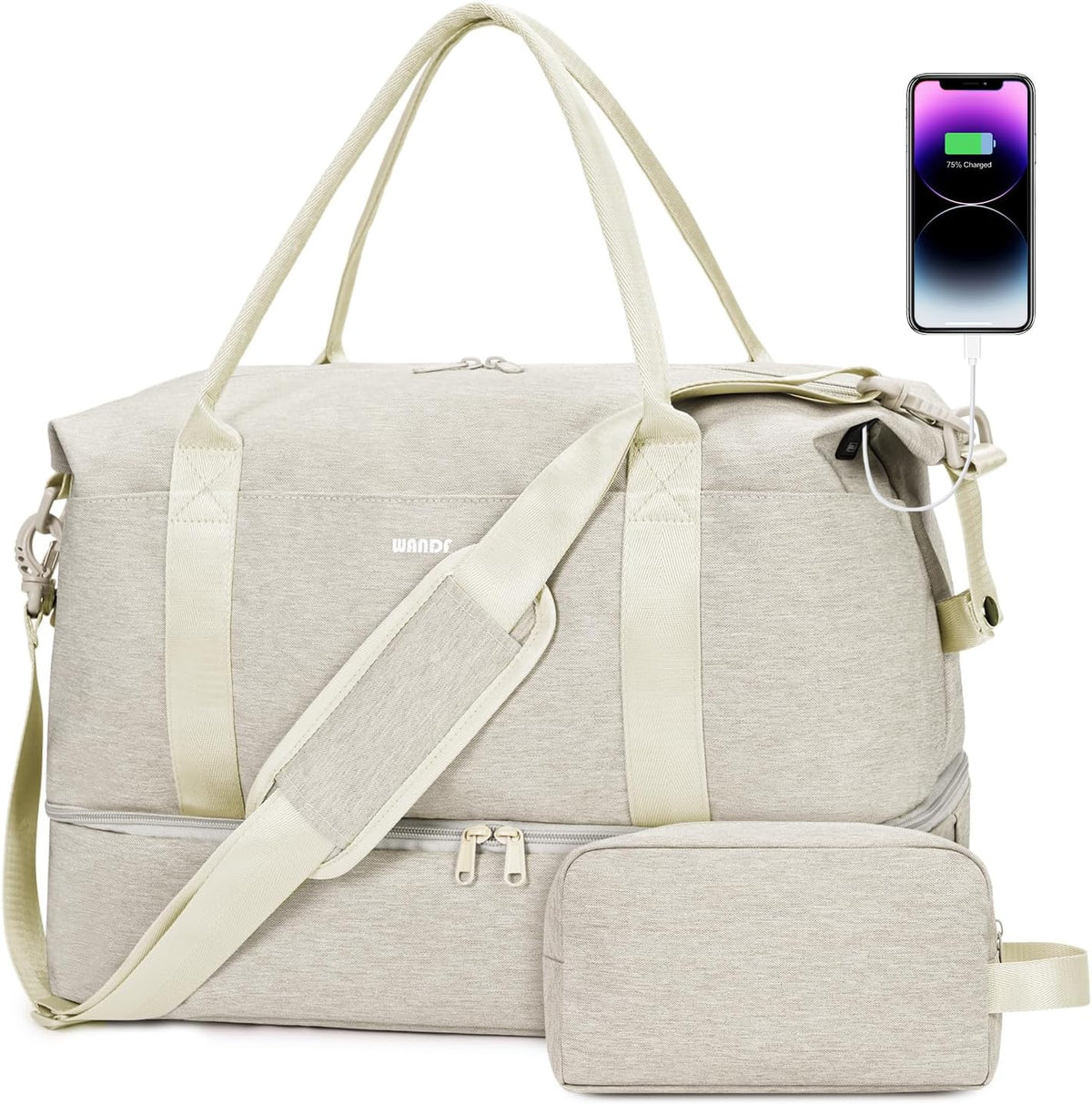 For Spirit Airlines Personal Item Bag Underseat Carry On Bag with Wet Pocket & Shoe Compartment & USB Charging Port