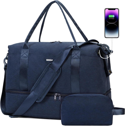 For Spirit Airlines Personal Item Bag Underseat Carry On Bag with Wet Pocket & Shoe Compartment & USB Charging Port