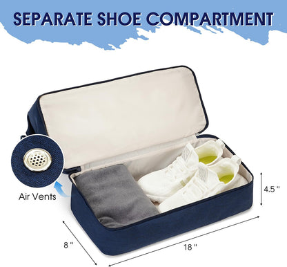 For Spirit Airlines Personal Item Bag Underseat Carry On Bag with Wet Pocket & Shoe Compartment & USB Charging Port