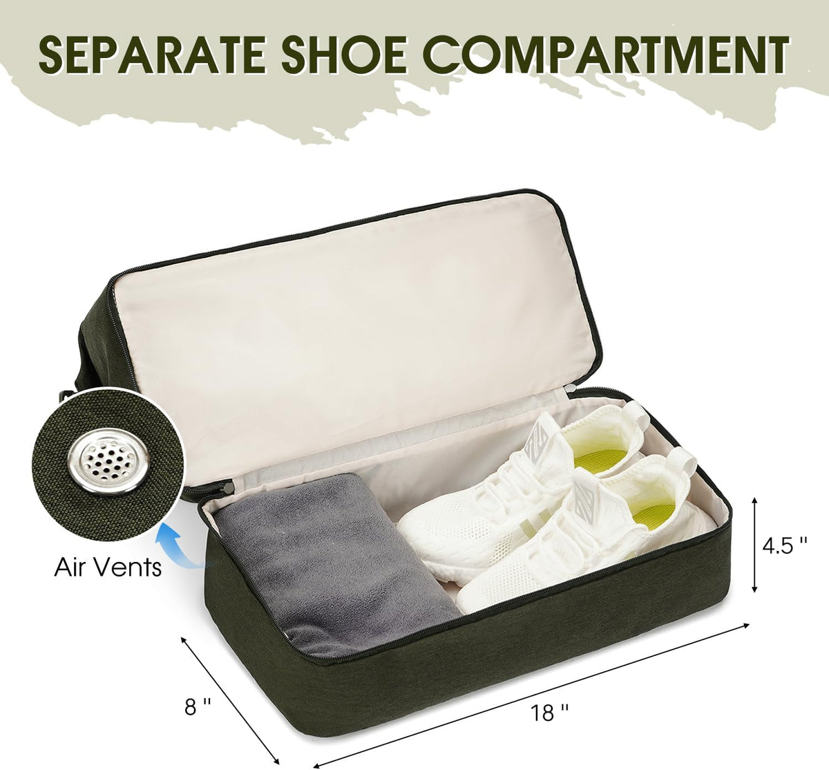 For Spirit Airlines Personal Item Bag Underseat Carry On Bag with Wet Pocket & Shoe Compartment & USB Charging Port