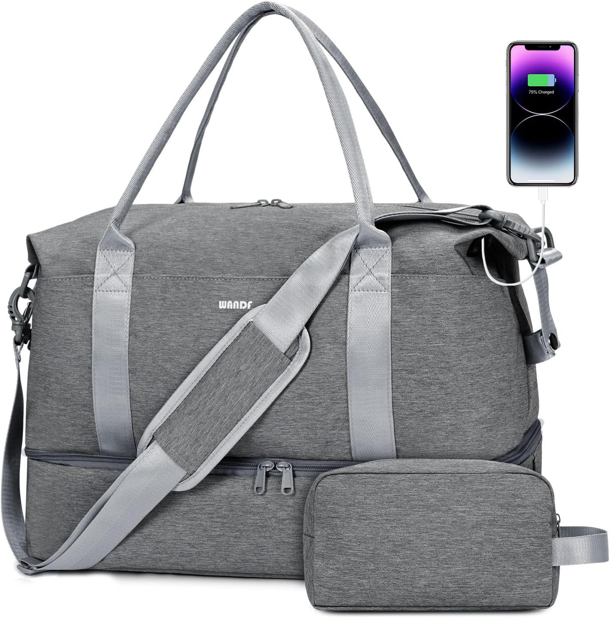 For Spirit Airlines Personal Item Bag Underseat Carry On Bag with Wet Pocket & Shoe Compartment & USB Charging Port