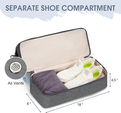 For Spirit Airlines Personal Item Bag Underseat Carry On Bag with Wet Pocket & Shoe Compartment & USB Charging Port
