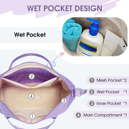 For Spirit Airlines Personal Item Bag Underseat Carry On Bag with Wet Pocket & Shoe Compartment & USB Charging Port