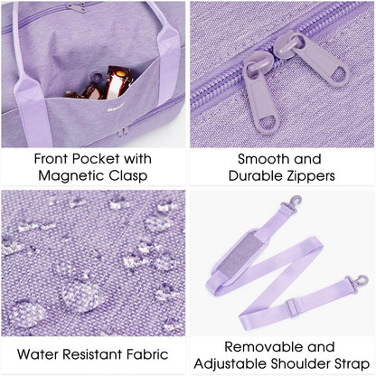 For Spirit Airlines Personal Item Bag Underseat Carry On Bag with Wet Pocket & Shoe Compartment & USB Charging Port