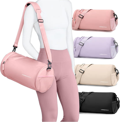 Gym Bag for Women and Men With Wet & Shoe Compartment - Small Duffle for Travel, Sport, Workout, Overnight Weekender - Carry-on Tote - Peacock Blue