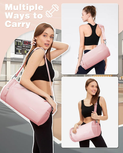 Gym Bag for Women and Men With Wet & Shoe Compartment - Small Duffle for Travel, Sport, Workout, Overnight Weekender - Carry-on Tote - Peacock Blue