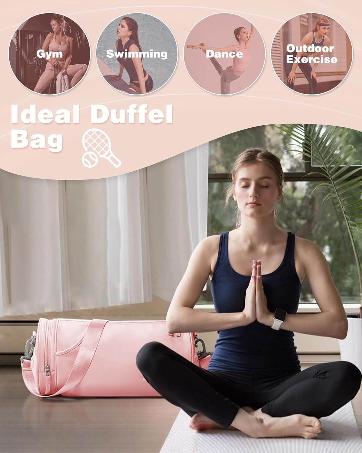 Gym Bag for Women and Men With Wet & Shoe Compartment - Small Duffle for Travel, Sport, Workout, Overnight Weekender - Carry-on Tote - Peacock Blue