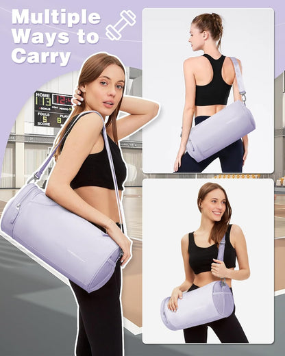Gym Bag for Women and Men With Wet & Shoe Compartment - Small Duffle for Travel, Sport, Workout, Overnight Weekender - Carry-on Tote - Peacock Blue