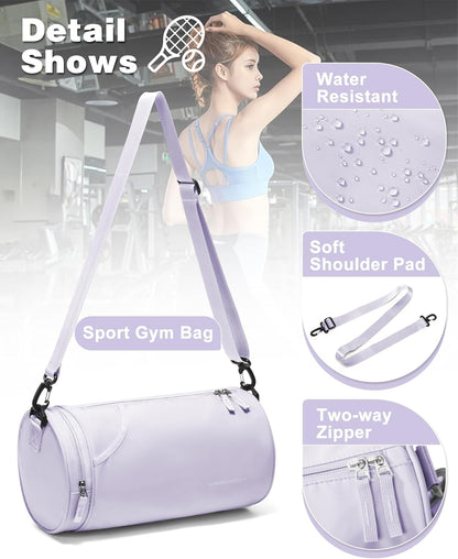 Gym Bag for Women and Men With Wet & Shoe Compartment - Small Duffle for Travel, Sport, Workout, Overnight Weekender - Carry-on Tote - Peacock Blue