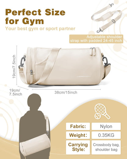 Gym Bag for Women and Men With Wet & Shoe Compartment - Small Duffle for Travel, Sport, Workout, Overnight Weekender - Carry-on Tote - Peacock Blue