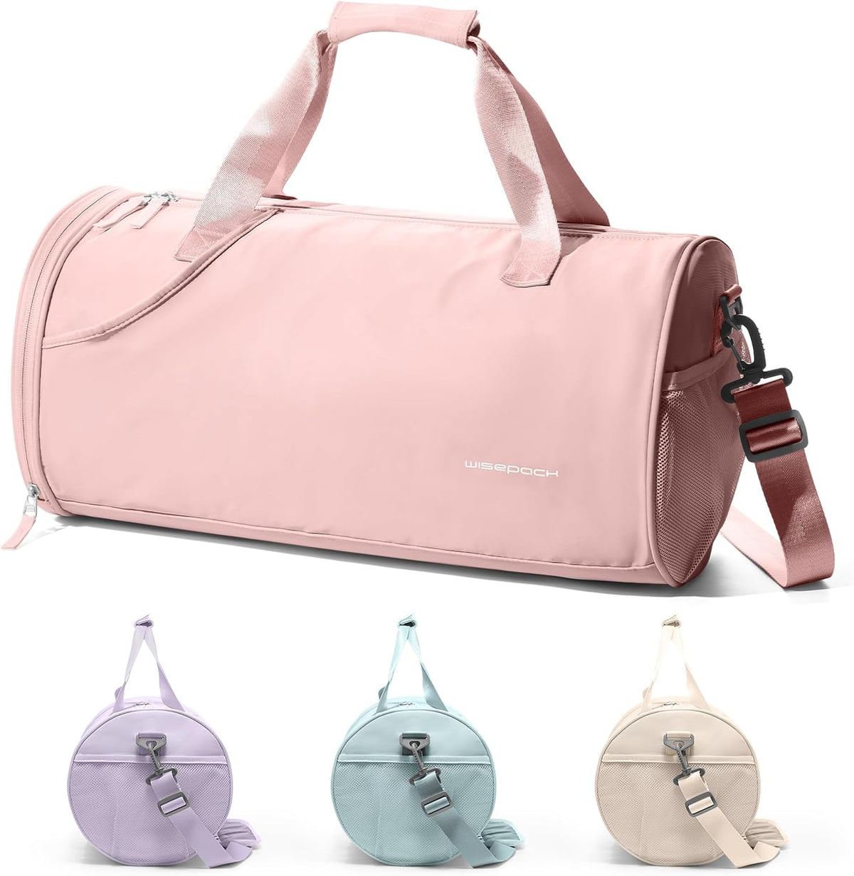 Gym Bag for Women and Men With Wet & Shoe Compartment - Small Duffle for Travel, Sport, Workout, Overnight Weekender - Carry-on Tote - Peacock Blue