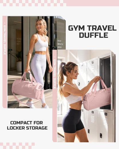 Gym Bag for Women and Men With Wet & Shoe Compartment - Small Duffle for Travel, Sport, Workout, Overnight Weekender - Carry-on Tote - Peacock Blue