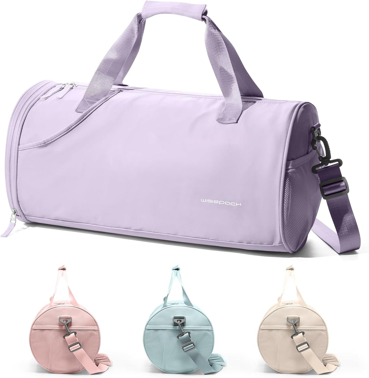Gym Bag for Women and Men With Wet & Shoe Compartment - Small Duffle for Travel, Sport, Workout, Overnight Weekender - Carry-on Tote - Peacock Blue