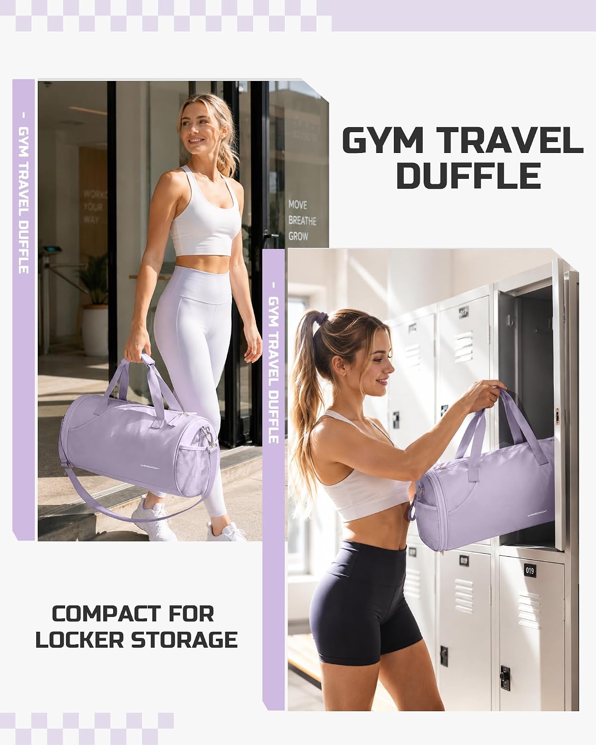 Gym Bag for Women and Men With Wet & Shoe Compartment - Small Duffle for Travel, Sport, Workout, Overnight Weekender - Carry-on Tote - Peacock Blue