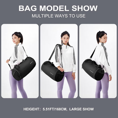 Gym Bag for Women and Men With Wet & Shoe Compartment - Small Duffle for Travel, Sport, Workout, Overnight Weekender - Carry-on Tote - Peacock Blue