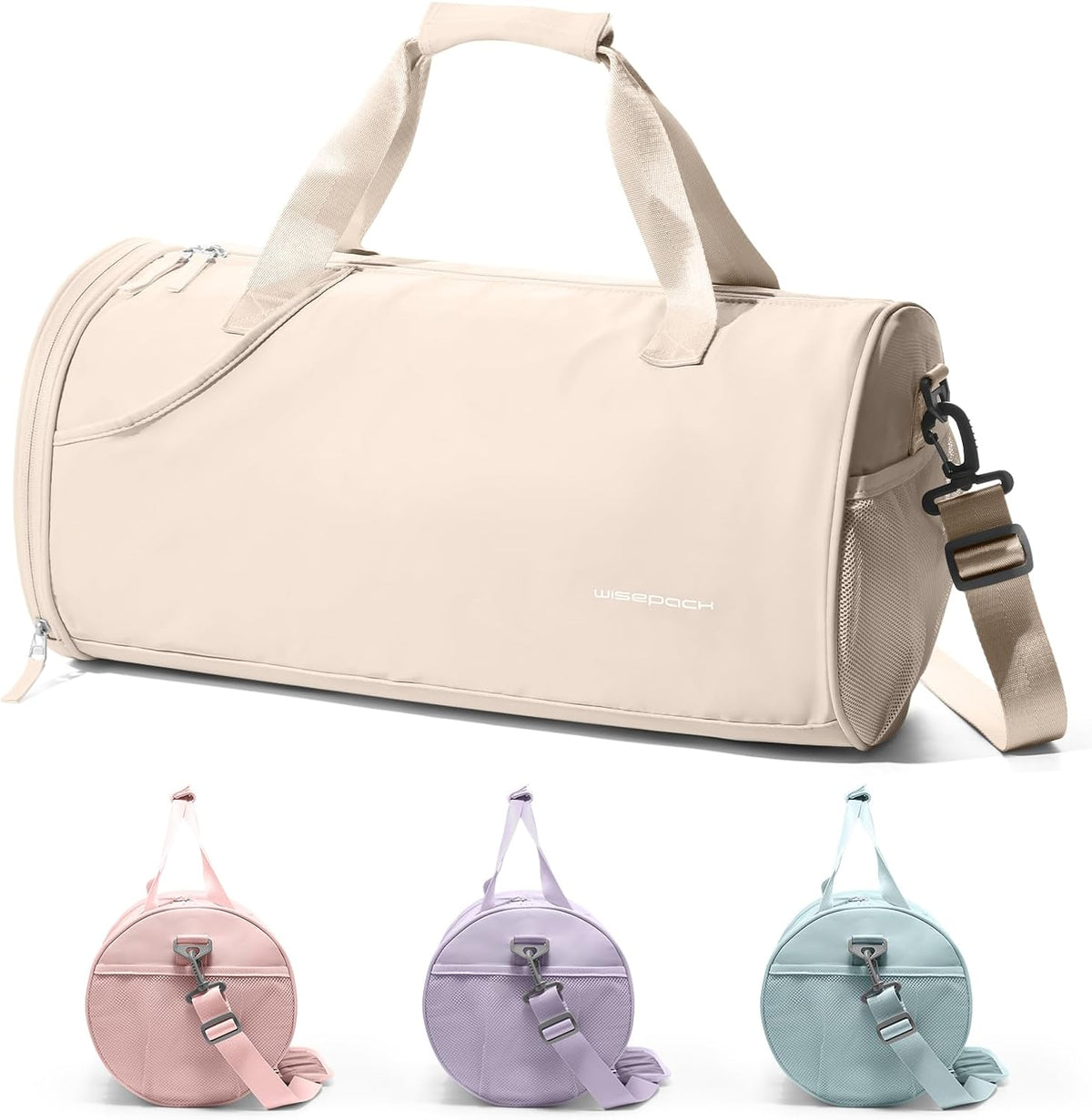 Gym Bag for Women and Men With Wet & Shoe Compartment - Small Duffle for Travel, Sport, Workout, Overnight Weekender - Carry-on Tote - Peacock Blue