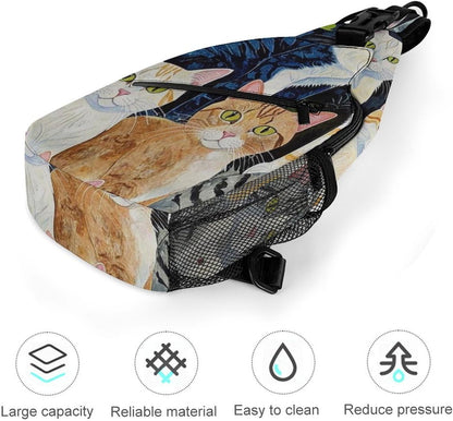Fashion Sling Shoulder Backpack, Bag, Rustic Lodge Bear Moose Chest Sling Shoulder Backpacks Bags, Gym Bags Sack Daypack Outdoor Backpack for Men Women