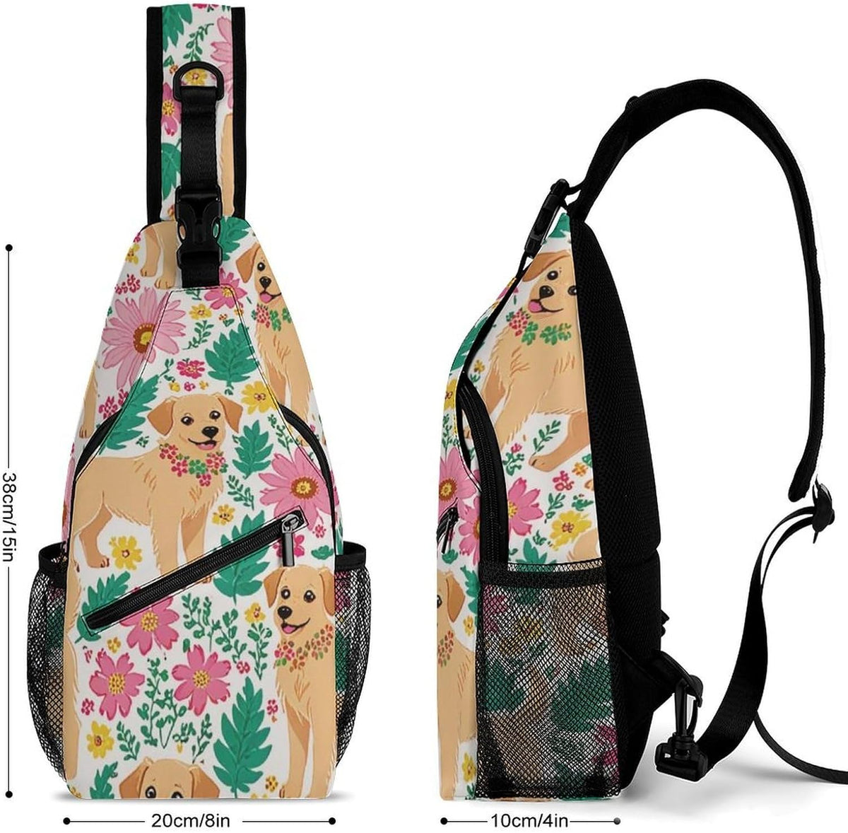 Fashion Sling Shoulder Backpack, Bag, Rustic Lodge Bear Moose Chest Sling Shoulder Backpacks Bags, Gym Bags Sack Daypack Outdoor Backpack for Men Women