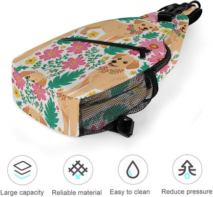 Fashion Sling Shoulder Backpack, Bag, Rustic Lodge Bear Moose Chest Sling Shoulder Backpacks Bags, Gym Bags Sack Daypack Outdoor Backpack for Men Women