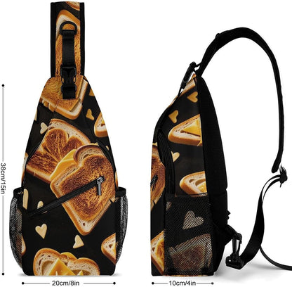 Fashion Sling Shoulder Backpack, Bag, Rustic Lodge Bear Moose Chest Sling Shoulder Backpacks Bags, Gym Bags Sack Daypack Outdoor Backpack for Men Women