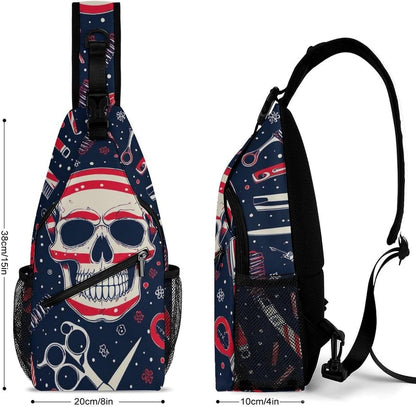 Fashion Sling Shoulder Backpack, Bag, Rustic Lodge Bear Moose Chest Sling Shoulder Backpacks Bags, Gym Bags Sack Daypack Outdoor Backpack for Men Women