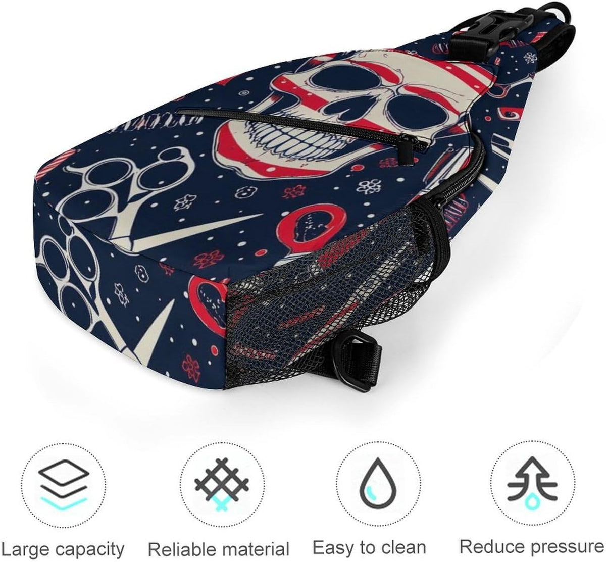 Fashion Sling Shoulder Backpack, Bag, Rustic Lodge Bear Moose Chest Sling Shoulder Backpacks Bags, Gym Bags Sack Daypack Outdoor Backpack for Men Women