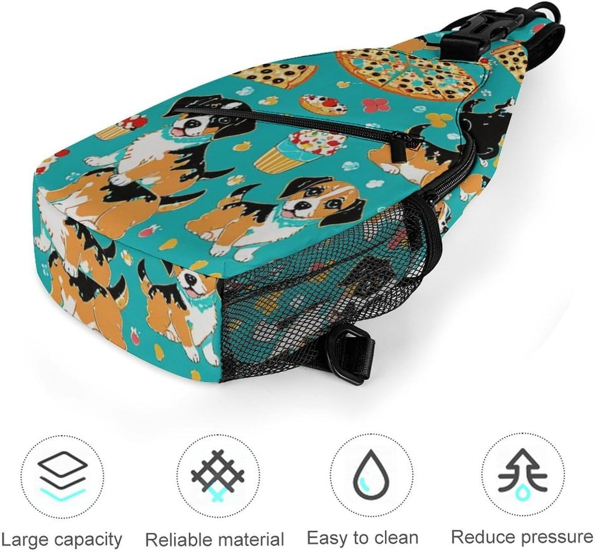 Fashion Sling Shoulder Backpack, Bag, Rustic Lodge Bear Moose Chest Sling Shoulder Backpacks Bags, Gym Bags Sack Daypack Outdoor Backpack for Men Women