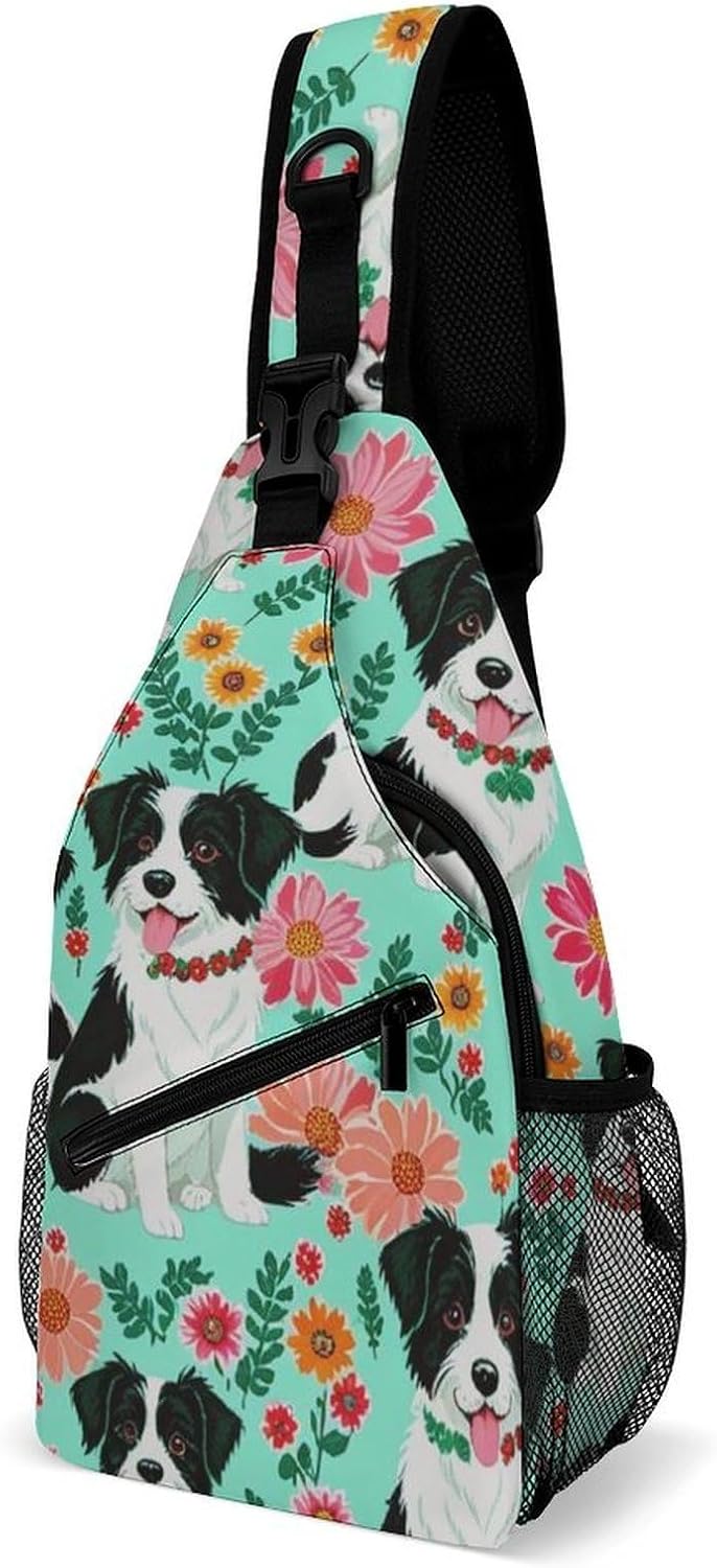 Fashion Sling Shoulder Backpack, Bag, Rustic Lodge Bear Moose Chest Sling Shoulder Backpacks Bags, Gym Bags Sack Daypack Outdoor Backpack for Men Women