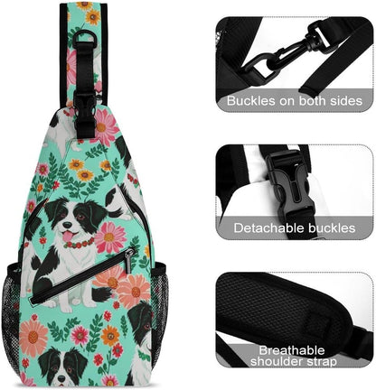 Fashion Sling Shoulder Backpack, Bag, Rustic Lodge Bear Moose Chest Sling Shoulder Backpacks Bags, Gym Bags Sack Daypack Outdoor Backpack for Men Women